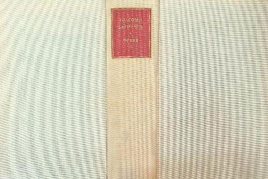Opere. Tomo 1 - Giacomo Leopardi - copertina
