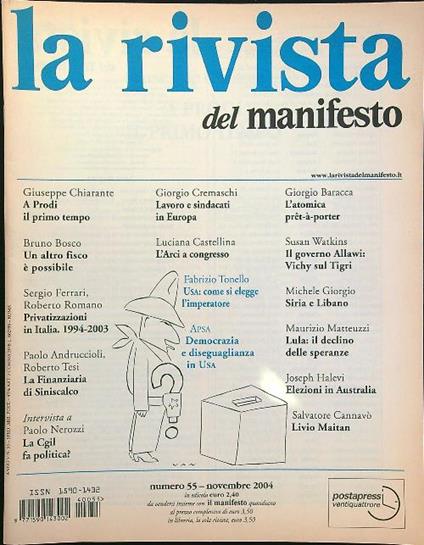 La rivista del Manifesto n. 55/Novembre 2004 - copertina
