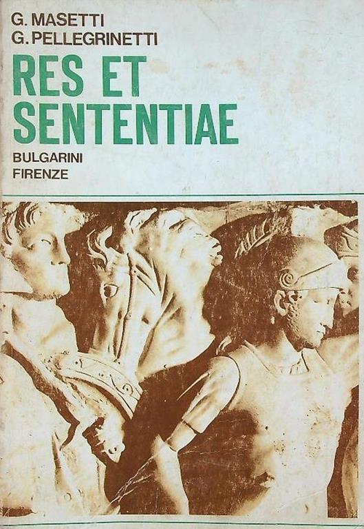 Res et sententiae - copertina