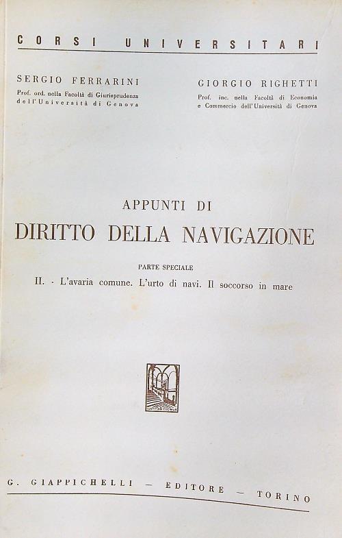 Appunti di Diritto della Navigazione. Parte speciale. Vol 2