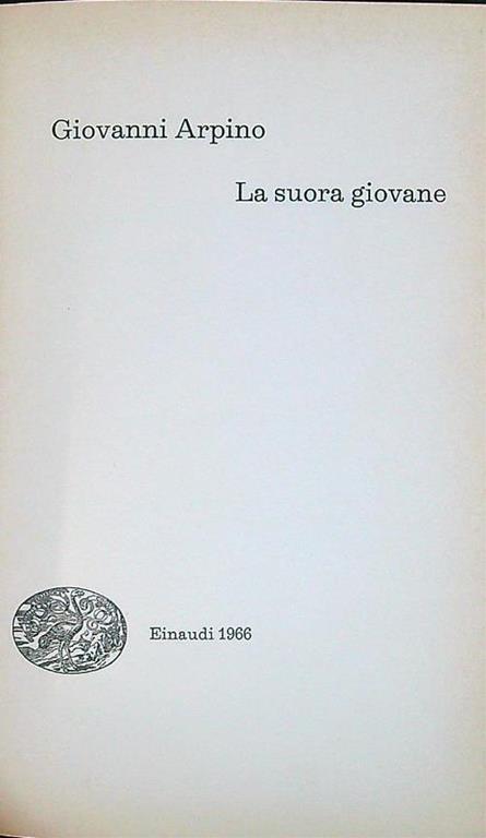 La suora giovane - Giovanni Arpino - copertina