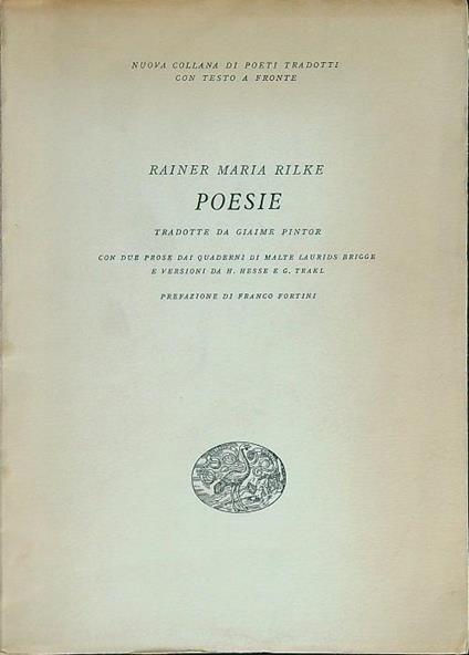 Poesie - Rainer Maria Rilke - copertina