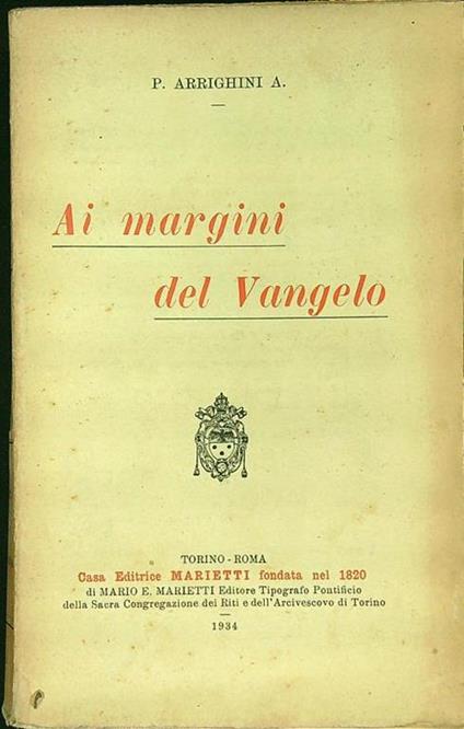 Ai margini del Vangelo - A. Arrighini - copertina