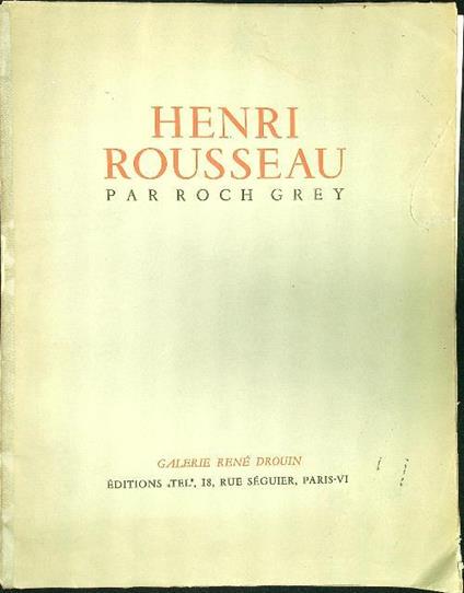 Henri Rousseau - Roch Grey - copertina