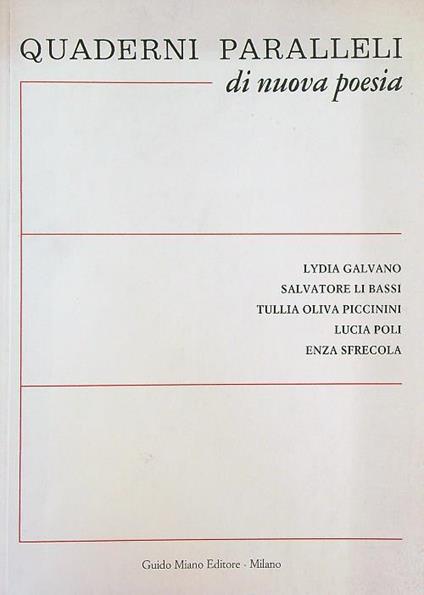 Quaderni paralleli di nuova poesia - copertina