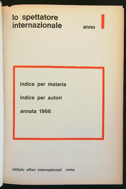 spettatore internazionale annata 1966