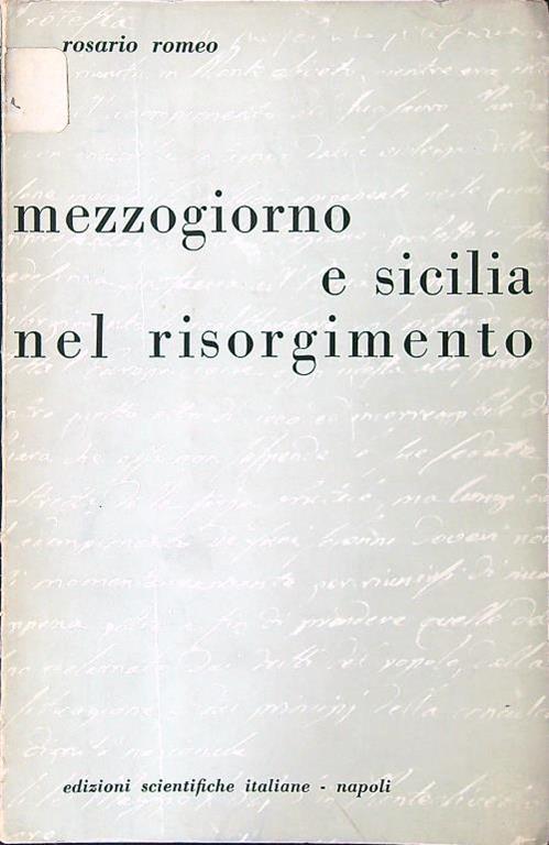 Mezzogiorno e Sicilia nel Risorgimento - Rosario Romeo - copertina