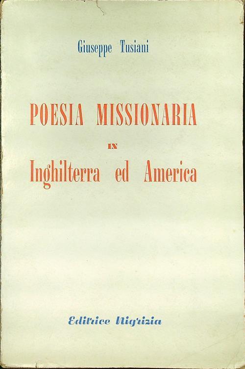 Poesia missionaria in Inghilterra ed America - Giuseppe Tusiani - copertina