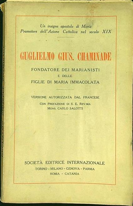 Guglielmo Mons Chaminade - copertina