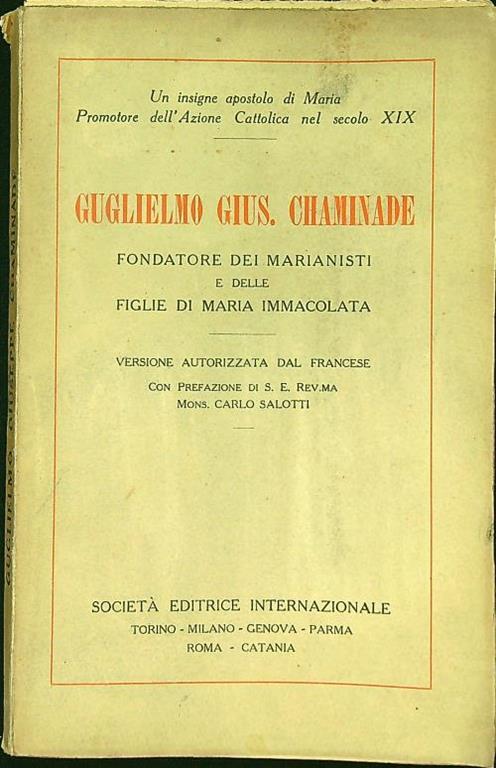 Guglielmo Mons Chaminade - copertina