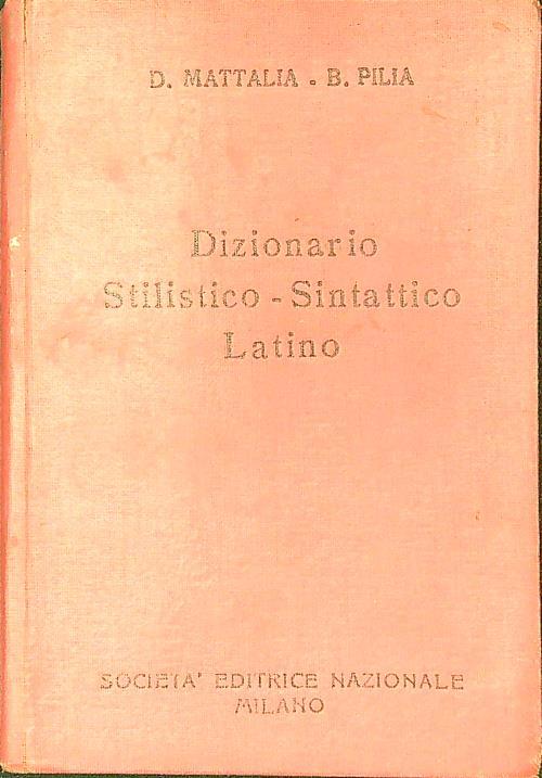 Dizionario stilistico sintattico latino