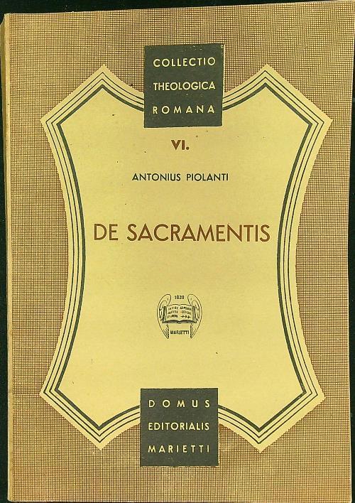De Sacramentis - Antonio Piolanti - copertina