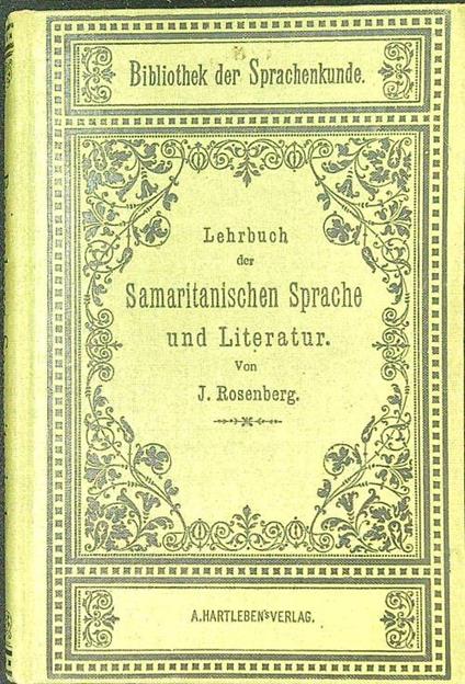 Lehrbuch der samatitanischen sprache und literatur - Rosenberg - copertina