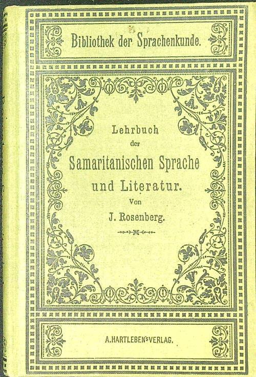 Lehrbuch der samatitanischen sprache und literatur - Rosenberg - copertina