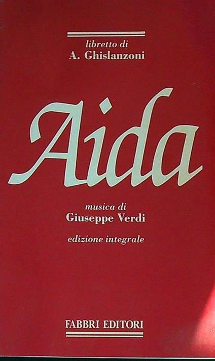 Aida - Giuseppe Verdi - copertina