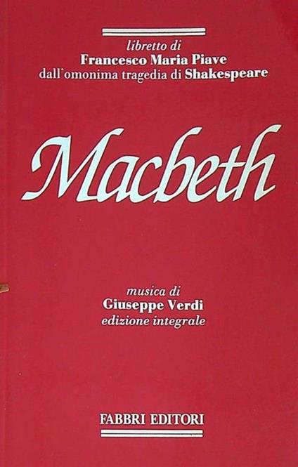 Macbeth - Giuseppe Verdi - copertina