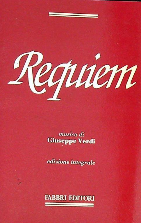 Requiem - Giuseppe Verdi - copertina