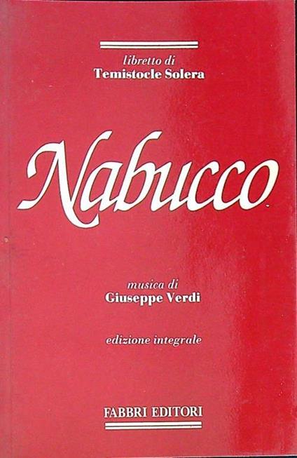 Nabucco - Giuseppe Verdi - copertina