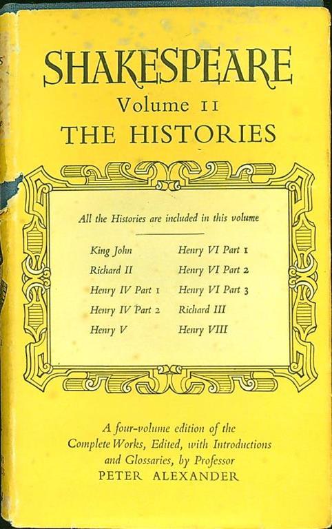 histories - William Shakespeare - copertina