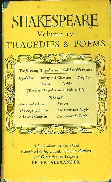Tragedies & Poems - William Shakespeare - copertina