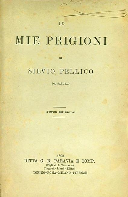 mie prigioni - Silvio Pellico - copertina