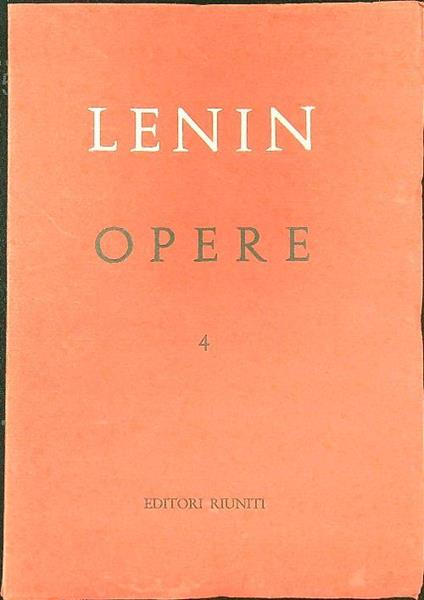Opere 4 - Lenin - copertina