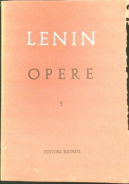Opere 5 - Lenin - copertina