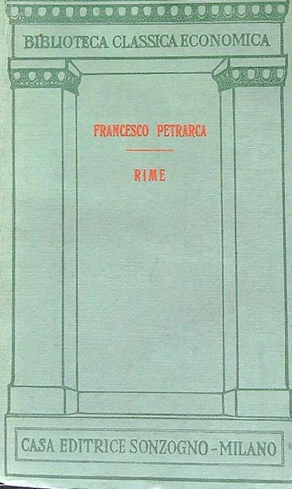 Rime - Francesco Petrarca - copertina
