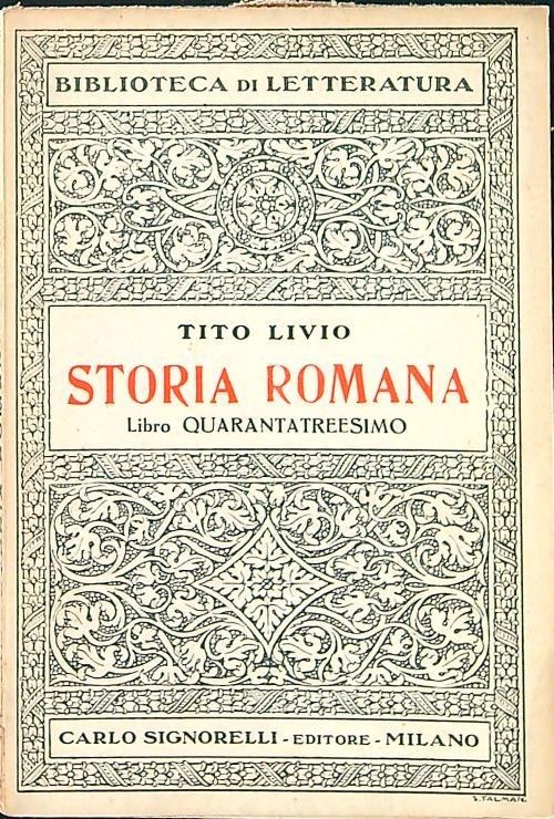 Storia romana libro quarantatreesimo