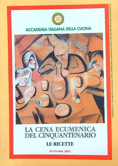 La cena ecumenica del Cinquantenario - Le ricette - copertina