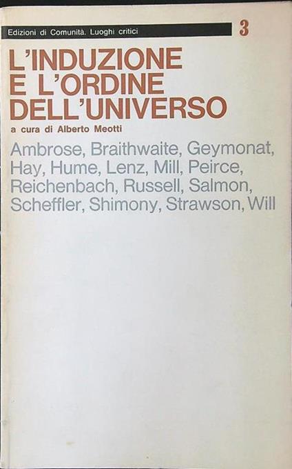 induzione e l'ordine dell'universo - Alberto Meotti - copertina