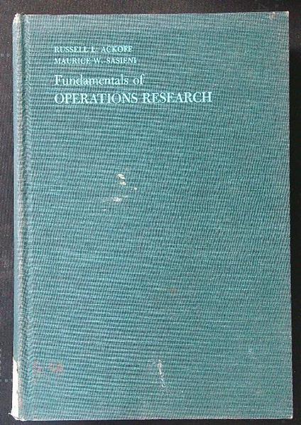 Fundamentals of Operations Research - Ackoff - copertina