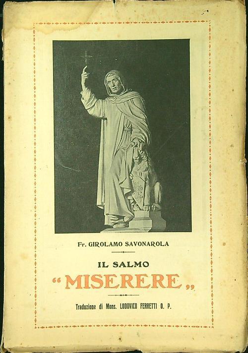 salmo Miserere - Girolamo Savonarola - copertina