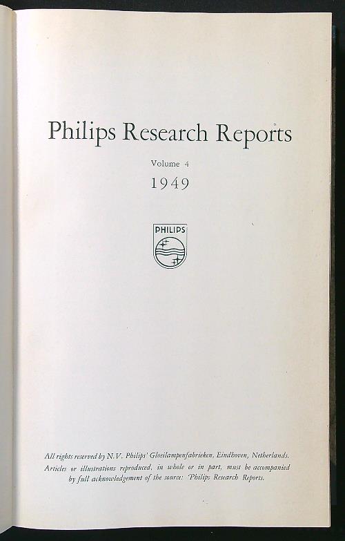 Philips Research Reports n. 4 1949