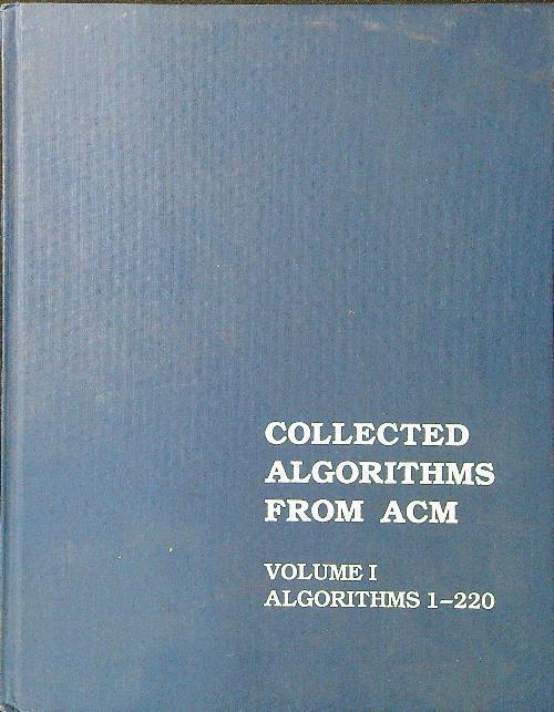 Collected Algorithms from ACM 1-200 vol. I - copertina