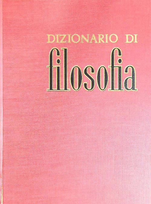 Dizionario di filosofia - Nicola Abbagnano - copertina