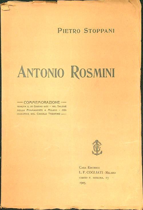 Antonio Rosmini - Pietro Stoppani - copertina