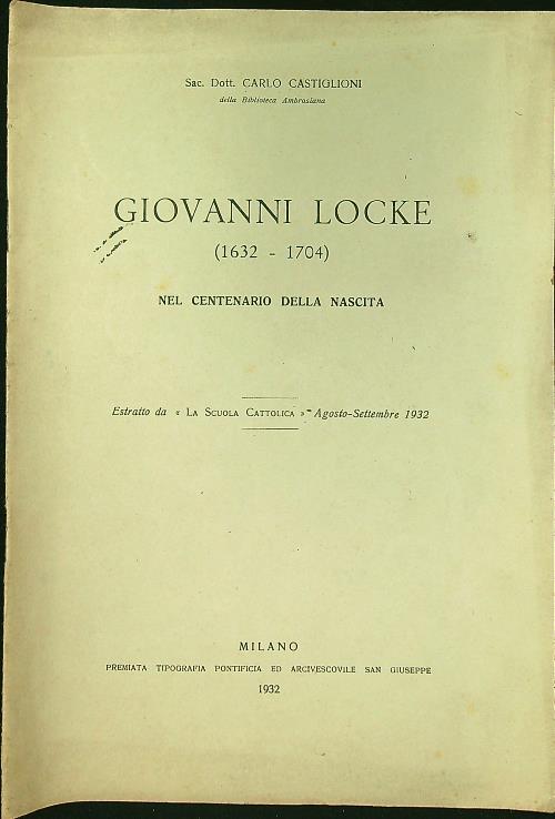 Giovanni Locke 1632-1704 - Estratto