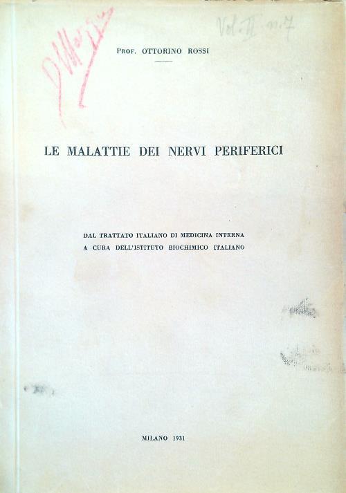 malattie dei nervi periferici - Ottorino Rossi - copertina