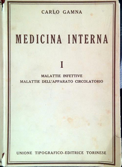 Medicina interna - Volume I - Carlo Gamba - copertina