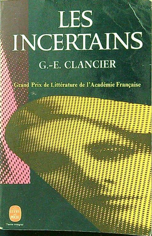 incertains - G.E. Clancier - copertina