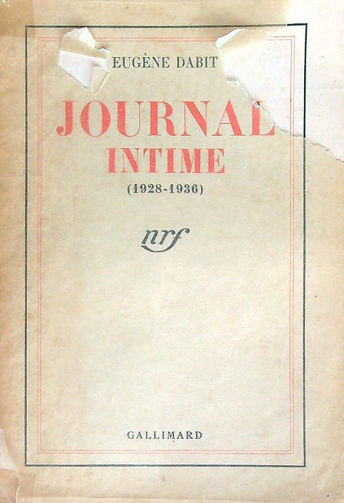 Journal intime 1928 - 1936