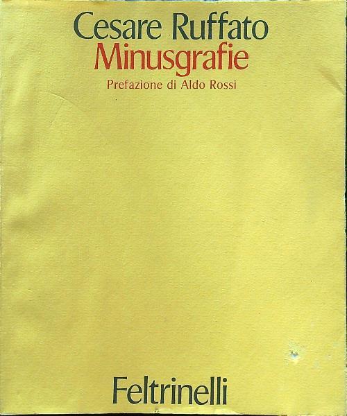 Minusgrafie - Cesare Ruffato - copertina