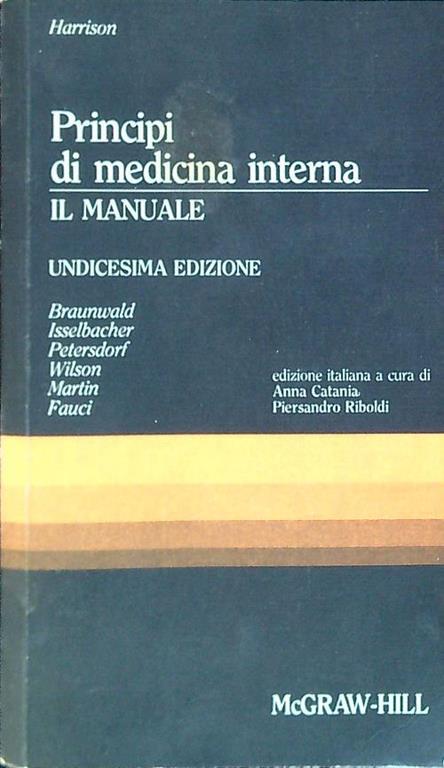Principi di medicina interna. Il Manuale - copertina