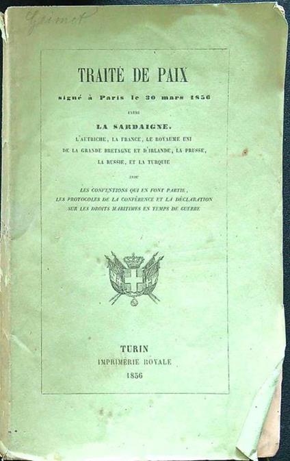 Traite de paix signe a Paris le 30 mars 1856 - copertina