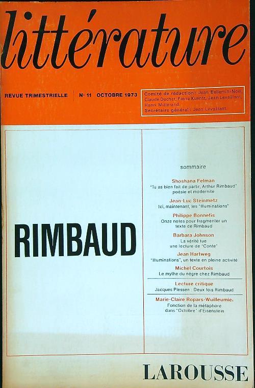 Litterature 11/octobre 1973 - copertina