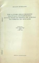 Per la storia delle religioni nell'Italia contemporanea. Estratto