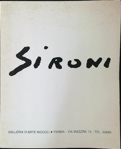Sironi - Agnoldomenico Pica - copertina