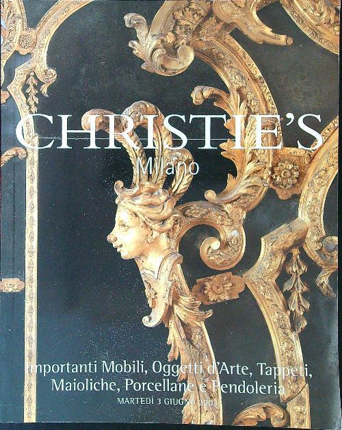 Importanti mobili, oggetti d'arte, tappeti, maioliche, porcellane e pendoleria - Martedì 3 giugno 2003