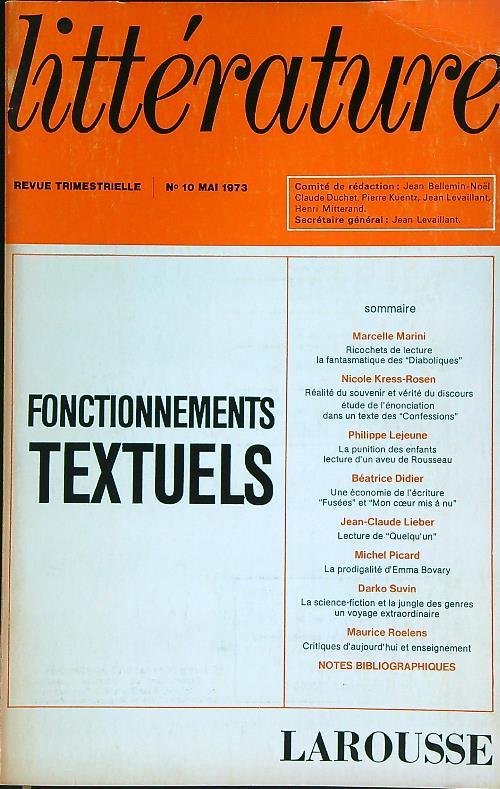 Litterature 10/mai 1973